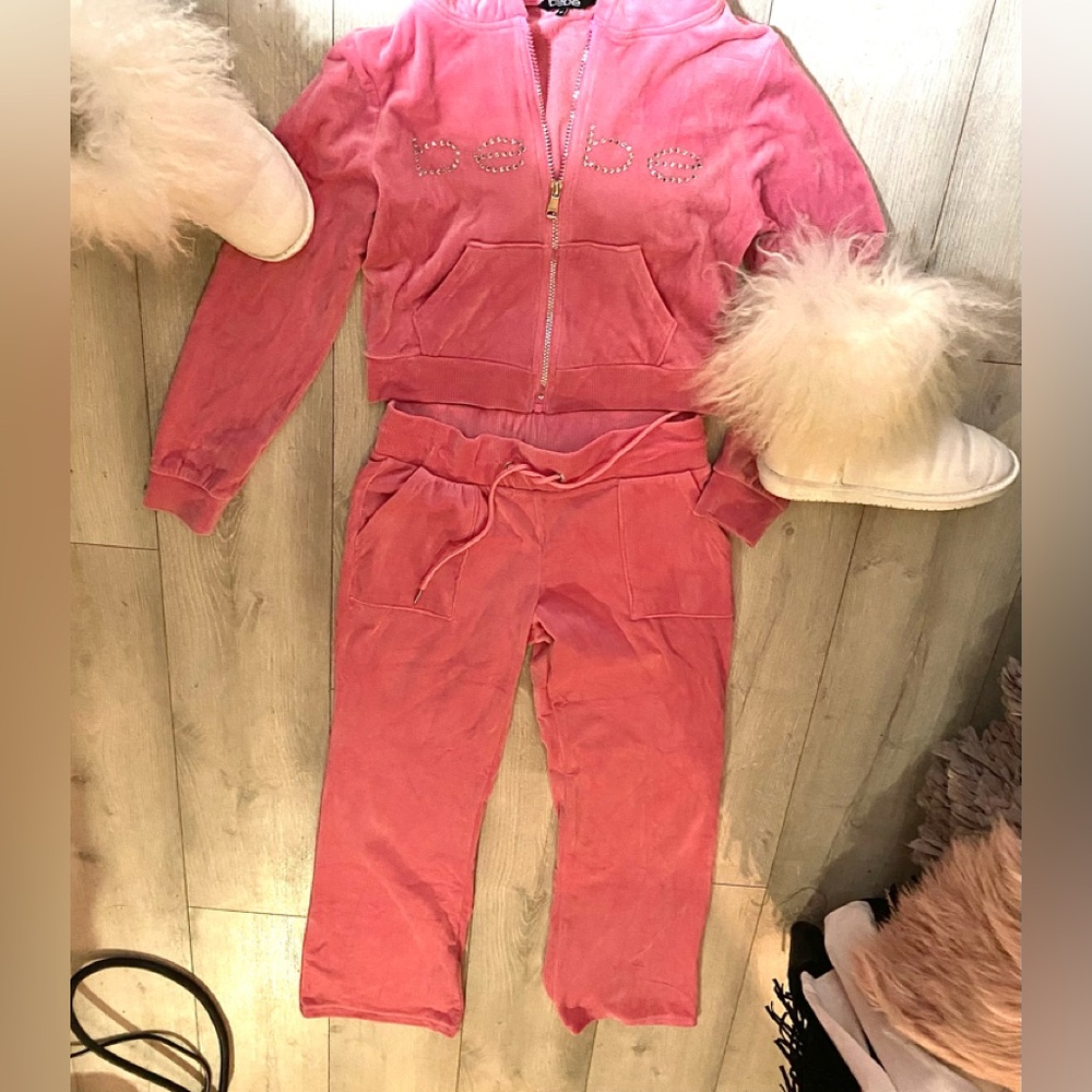 Authentic Barbie Pink Bebe Sweatsuit - Picture 7 of 11